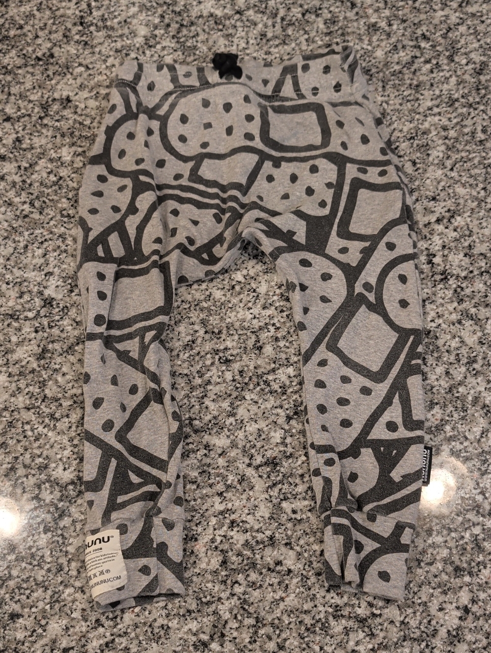 nununu Gray Abstract Pattern Leggings